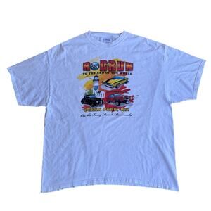 Vintage Style Hot Rod Washington Ocean Park 2011 Car Show White Shirt Size 2XL